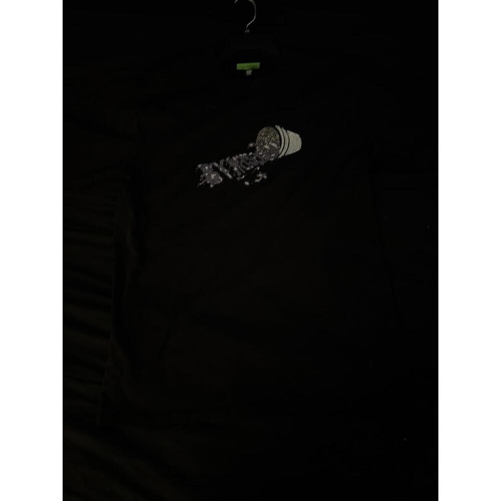 Exclusive Rhinestone Black Graphic Tee by: MYsELF